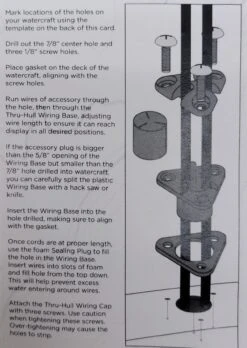 Old Town Thru Hull 3 Wire Kit -YakGear Shop old town thru hull 3 wire kit 3