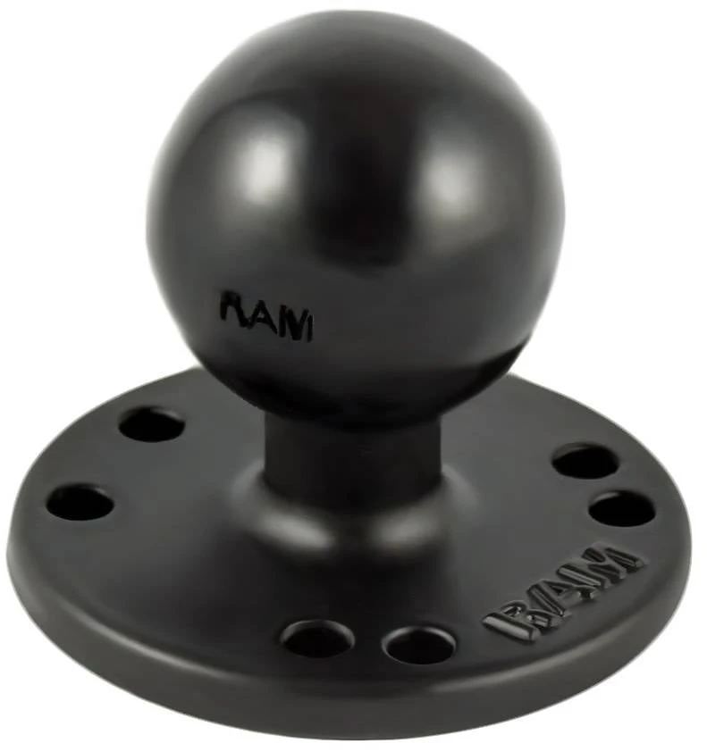 RAM Mounts 2.5" Round Plate With The AMPs Hole Pattern With C Size 1.5" Ball 2 RAM Mounts 2.5" Round Plate With The AMPs Hole Pattern With C Size 1.5" Ball - Image 2
